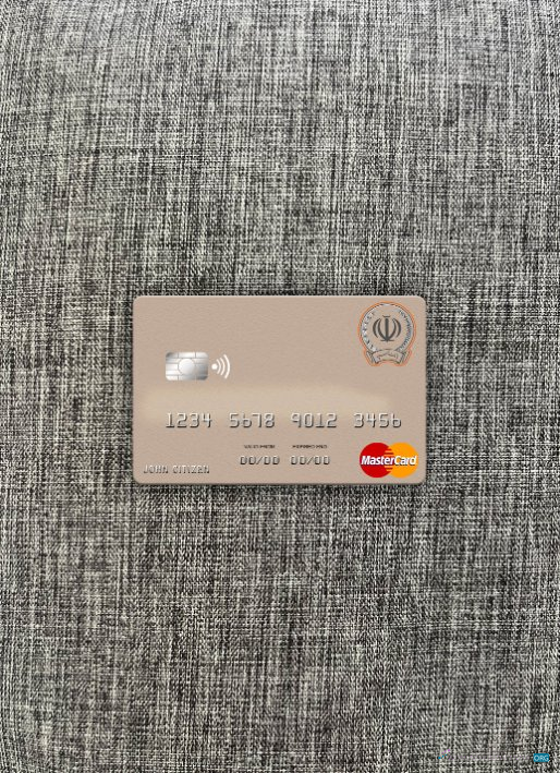 Download Iran Sepah Bank mastercard photolook front Photoshop template